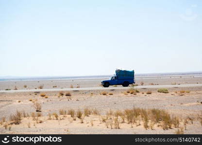 in iran blur mountain and landscape from the window of a car