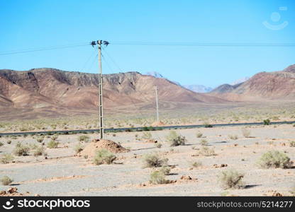 in iran blur mountain and landscape from the window of a car