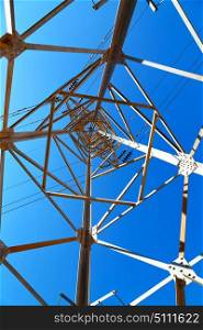 in iran electrical pylon in the clear sky energy and generation danger structure