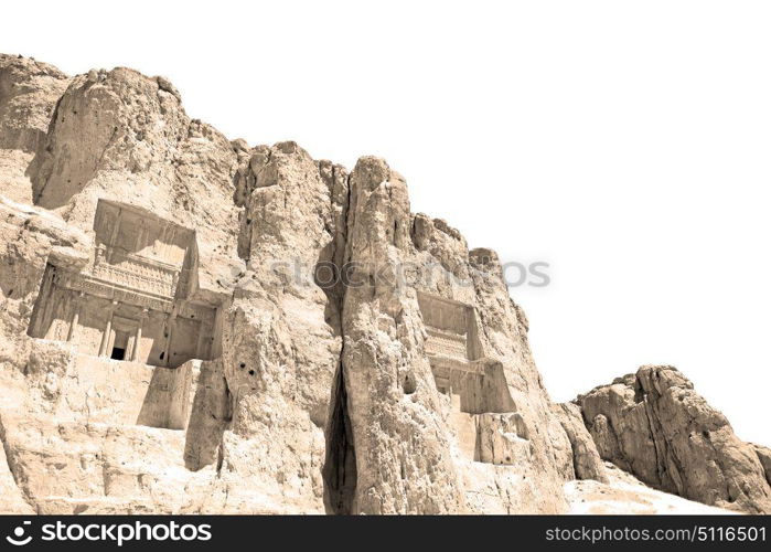 in iran near persepolis the old ruins historical destination monuments and ruin