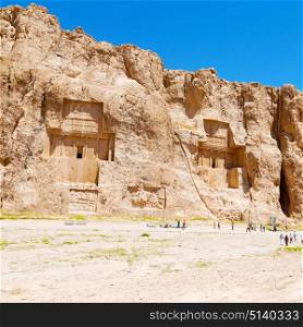 in iran near persepolis the old ruins historical destination monuments and ruin