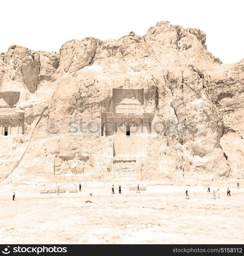 in iran near persepolis the old ruins historical destination monuments and ruin