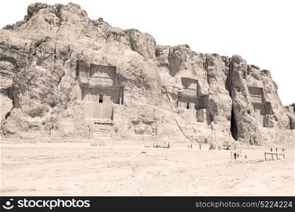 in iran near persepolis the old ruins historical destination monuments and ruin