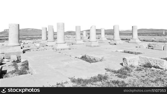 in iran pasargad the old construction temple and grave column
