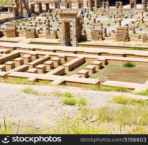 in iran persepolis the old ruins historical destination monuments and ruin