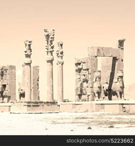 in iran persepolis the old ruins historical destination monuments and ruin