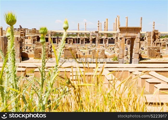 in iran persepolis the old ruins historical destination monuments and ruin