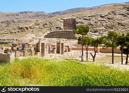 in iran persepolis the old ruins historical destination monuments and ruin