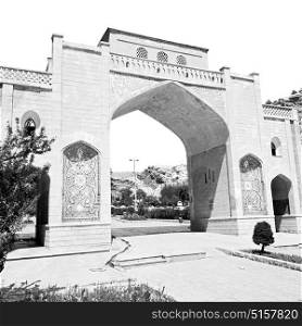 in iran shiraz the old gate arch historic entrance for the old city and nature flower