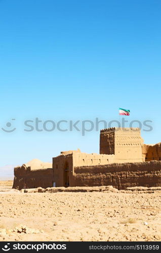 in iran the old castle near saryadz brick and sky