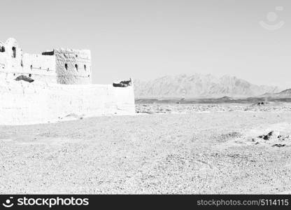 in iran the old castle near saryadz brick and sky