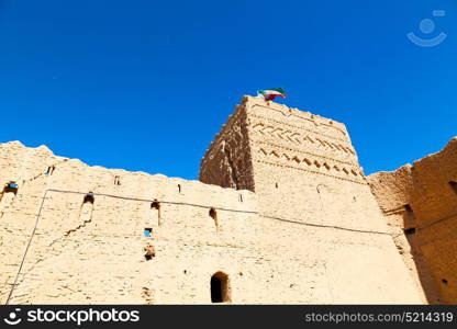 in iran the old castle near saryadz brick and sky