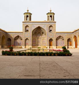 in iran the old mosque and traditional wall tile incision near minaret