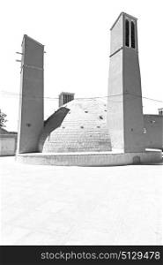 in iran yazd the old wind tower construction used to frozen water and ice
