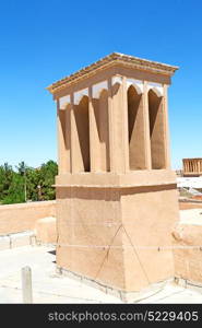 in iran yazd the old wind tower construction used to frozen water and ice