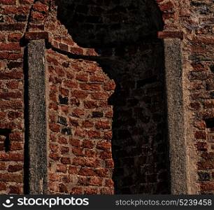 in italy antique historical medieval decoration wall and window