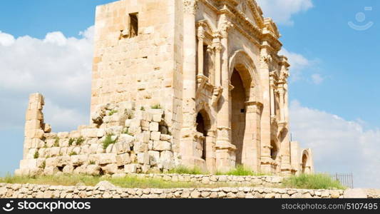 in jerash jordan the antique archeological site classical heritage for tourist