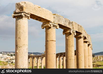 in jerash jordan the antique archeological site classical heritage for tourist