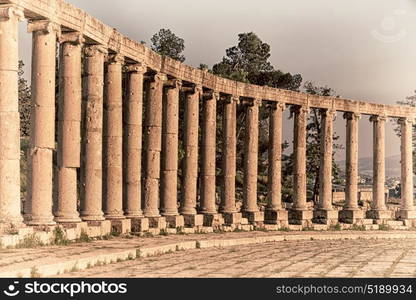 in jerash jordan the antique archeological site classical heritage for tourist