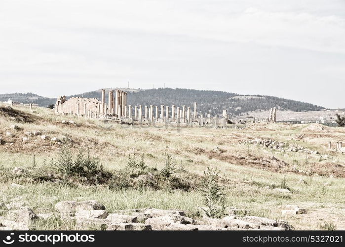 in jerash jordan the antique archeological site classical heritage for tourist