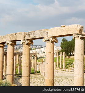 in jerash jordan the antique archeological site classical heritage for tourist