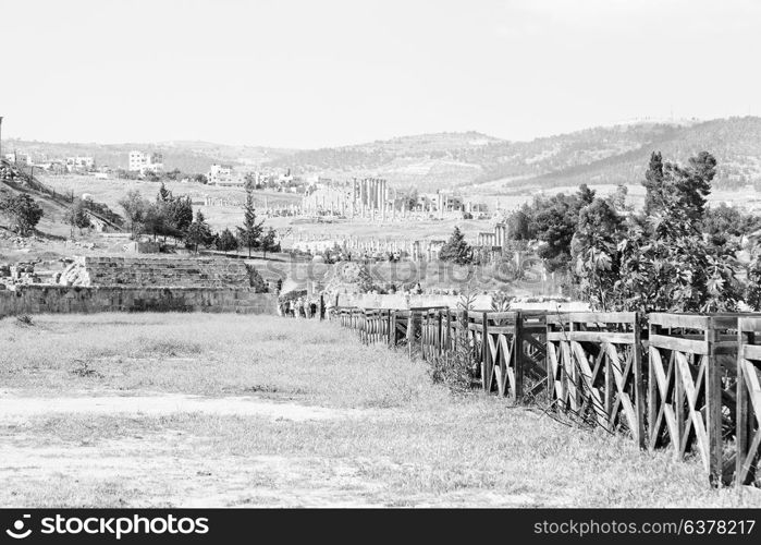 in jerash jordan the antique archeological site classical heritage for tourist