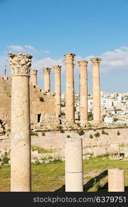 in jerash jordan the antique archeological site classical heritage for tourist