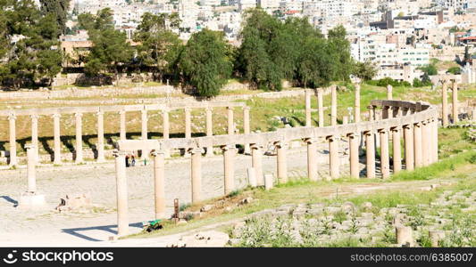 in jerash jordan the antique archeological site classical heritage for tourist