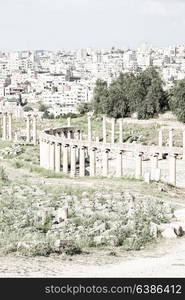 in jerash jordan the antique archeological site classical heritage for tourist