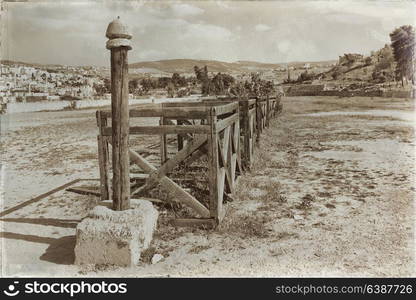 in jerash jordan the antique archeological site classical heritage for tourist