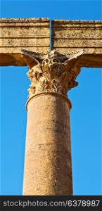in jerash jordan the antique column and archeological site classical heritage for tourist