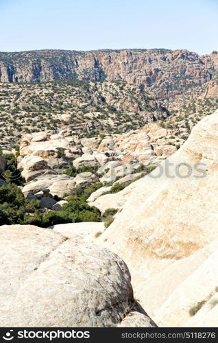 in jordan the scenic valley of dana natural reserve for walking