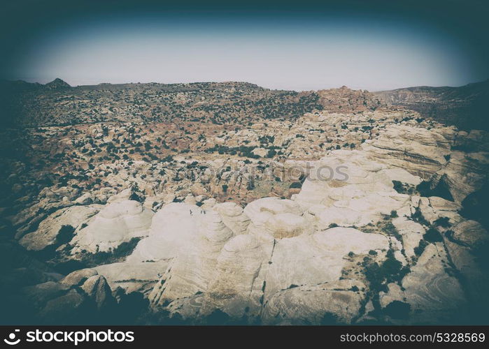 in jordan the scenic valley of dana natural reserve for walking