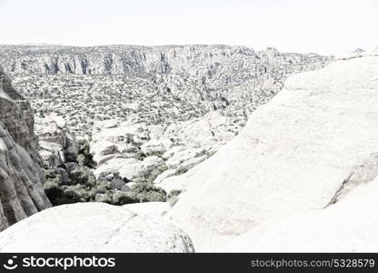 in jordan the scenic valley of dana natural reserve for walking