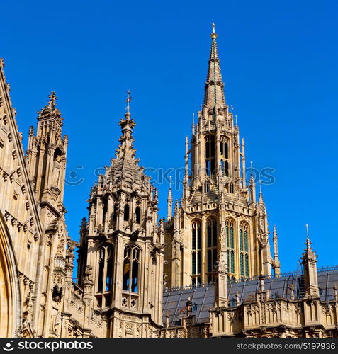 in london old historical parliament glass window structure and sky