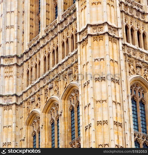 in london old historical parliament glass window structure and terrace