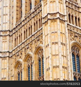 in london old historical parliament glass window structure and terrace