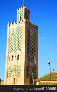 in maroc africa minaret and the blue sky