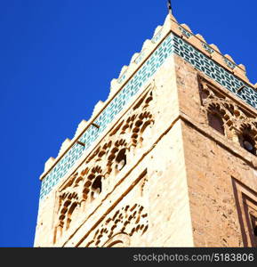 in maroc africa minaret and the blue sky