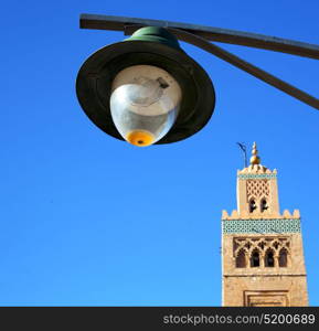 in maroc africa minaret and the blue sky