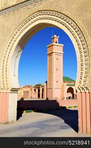 in maroc africa minaret and the blue sky