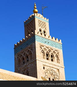 in maroc africa minaret and the blue sky