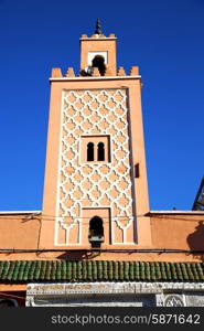 in maroc africa minaret and the blue sky