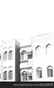 in oman new house brick building the city backgroun sky