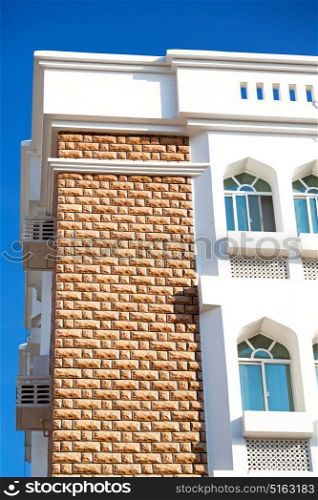 in oman new house brick building the city backgroun sky
