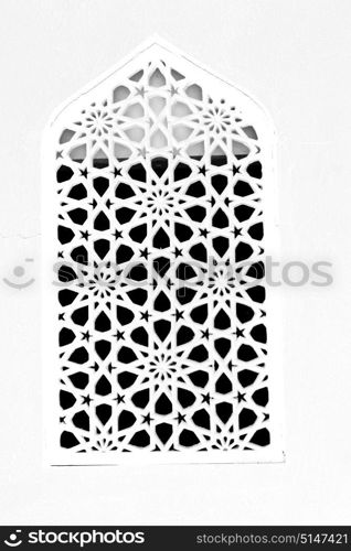 in oman the old ornate window for the mosque