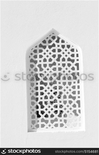 in oman the old ornate window for the mosque