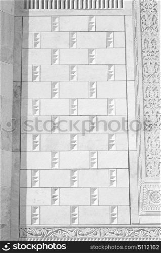 in oman the wall of big muscat mosque abstract background and antique