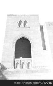 in oman the wall of big muscat mosque abstract background and antique