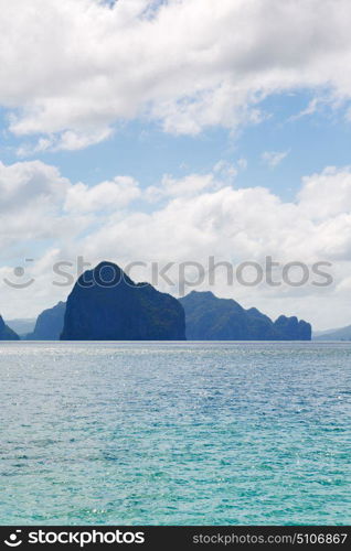 in philippines island the pacific ocean clouds and lights view from a boat